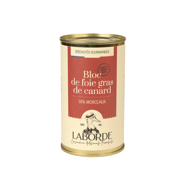 Bloc de foie gras de canard 30% de morceaux