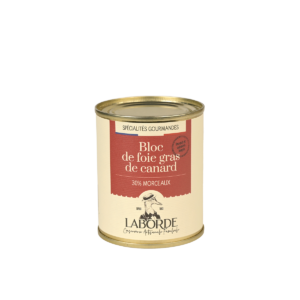 Bloc de foie gras de canard 30% morceaux - 130g