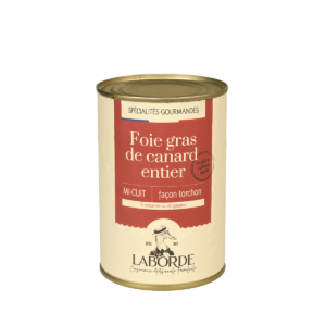 Foie gras de canard entier mi-cuit façon torchon